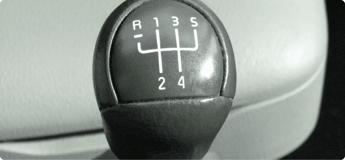 Five-speed manual transmission knob