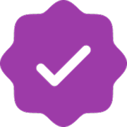 Verified badge with checkmark