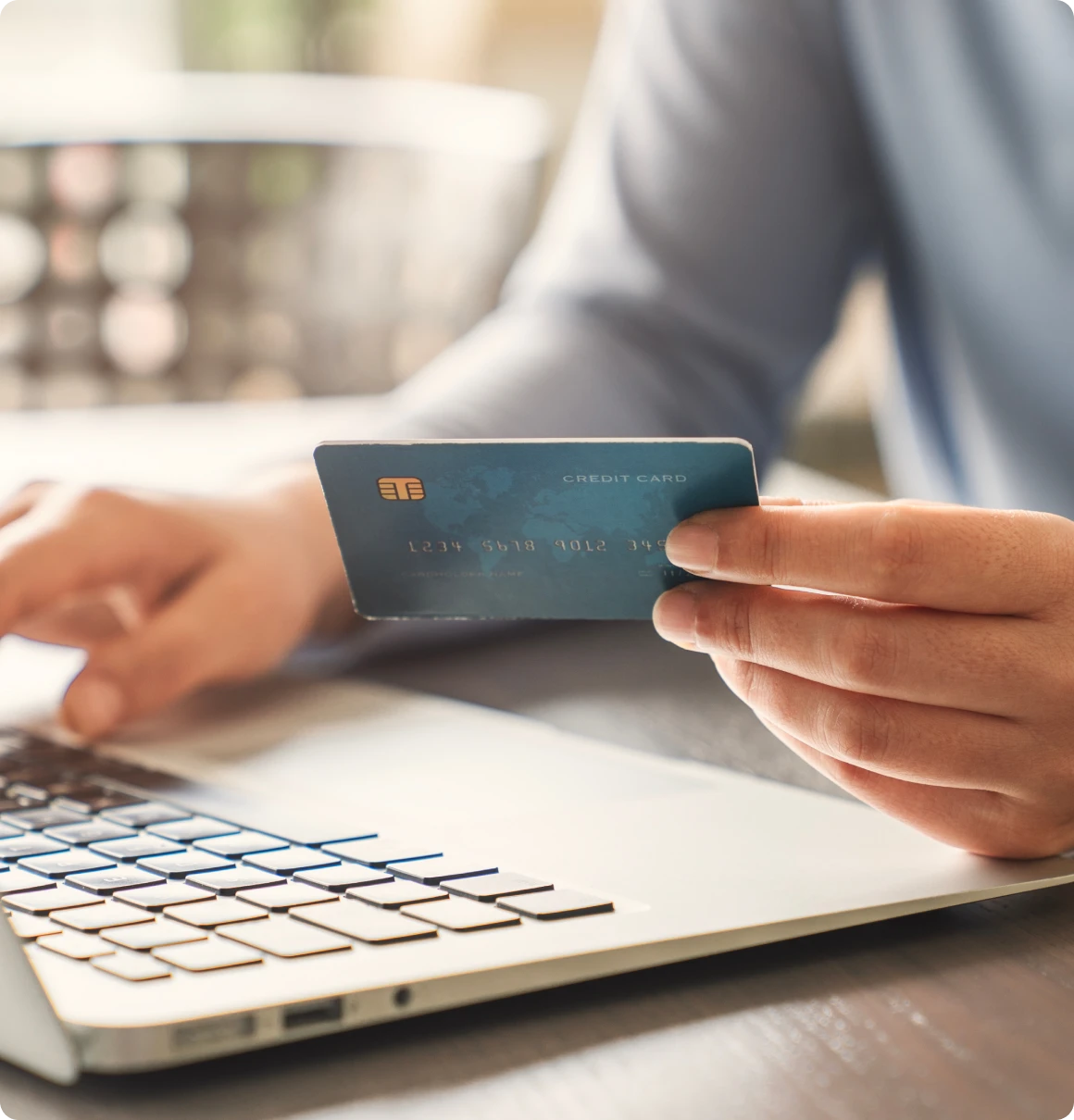 Online transaction with credit card