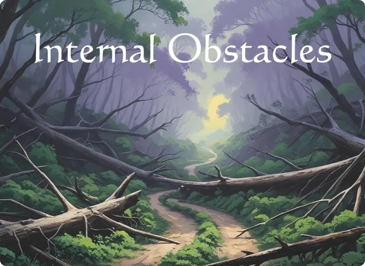 Forest path with "Internal Obstacles" text