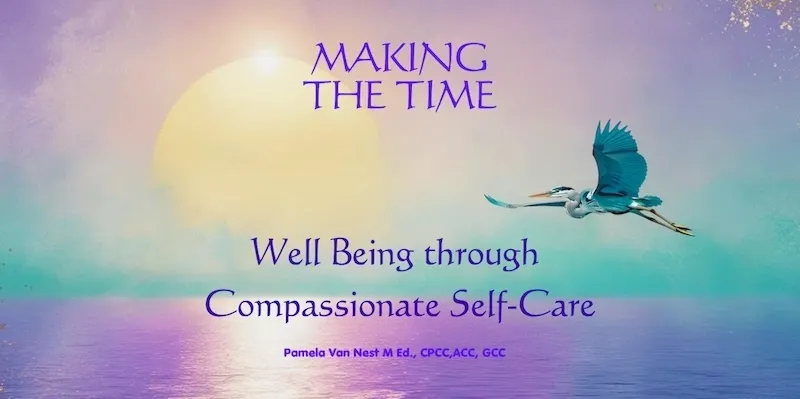 Serene landscape with flying bird